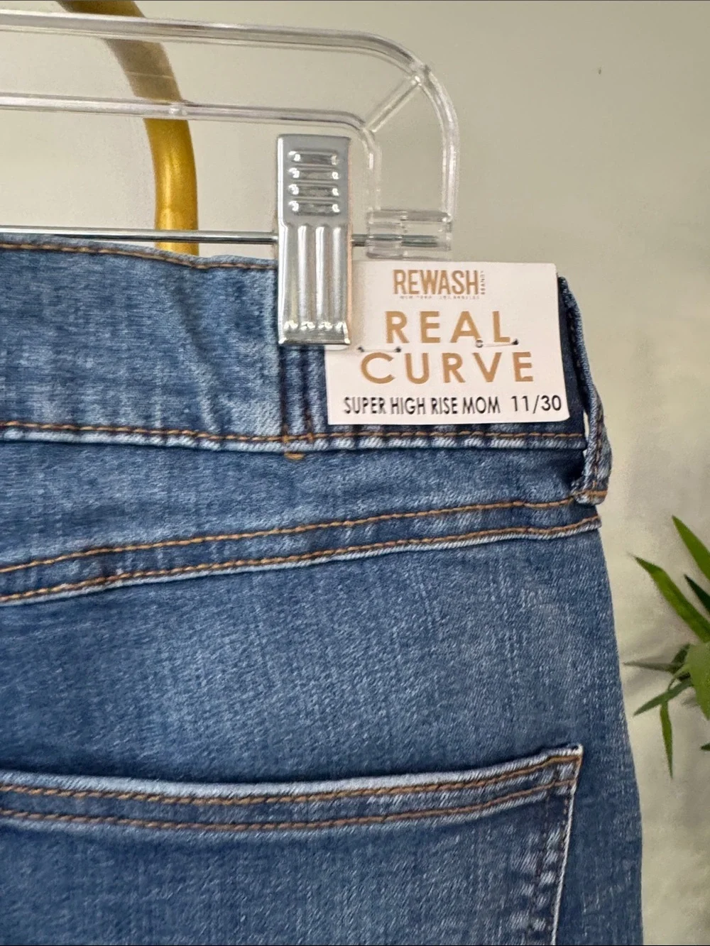 Rewash Medium Blue High-Rise Cropped Straight Jeans NWT 11